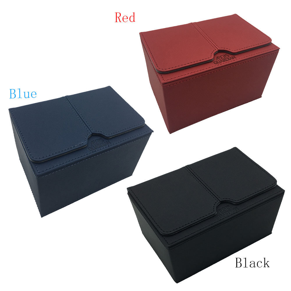 Card Index Box - Aegis保護カードケース,魔法のyugioh tcgホルダー用カバーボックス: 160黒、赤、青