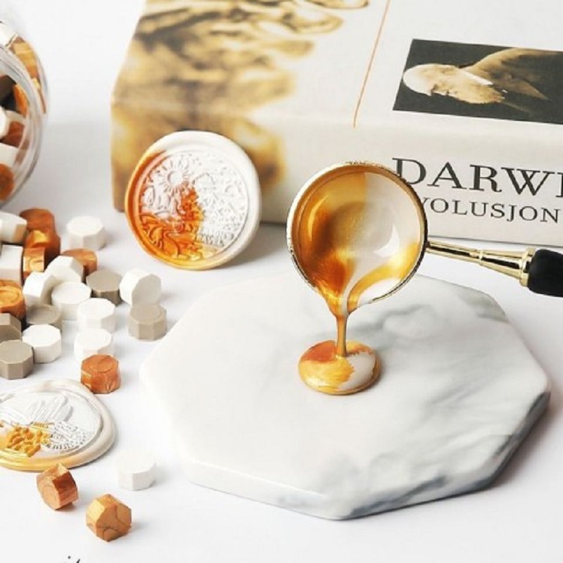 フィルムシール用レトロワックスビーズ,シール用,ゴールド,ウ - Wax Seal Stamp Set のレビューと価格