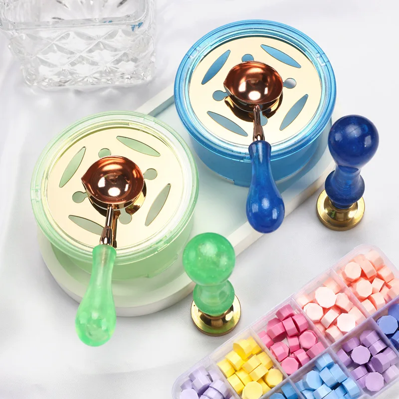 2個セット ワックスシールスタンプセット クリアワックススプ - Wax Seal Stamp Set のレビューと価格