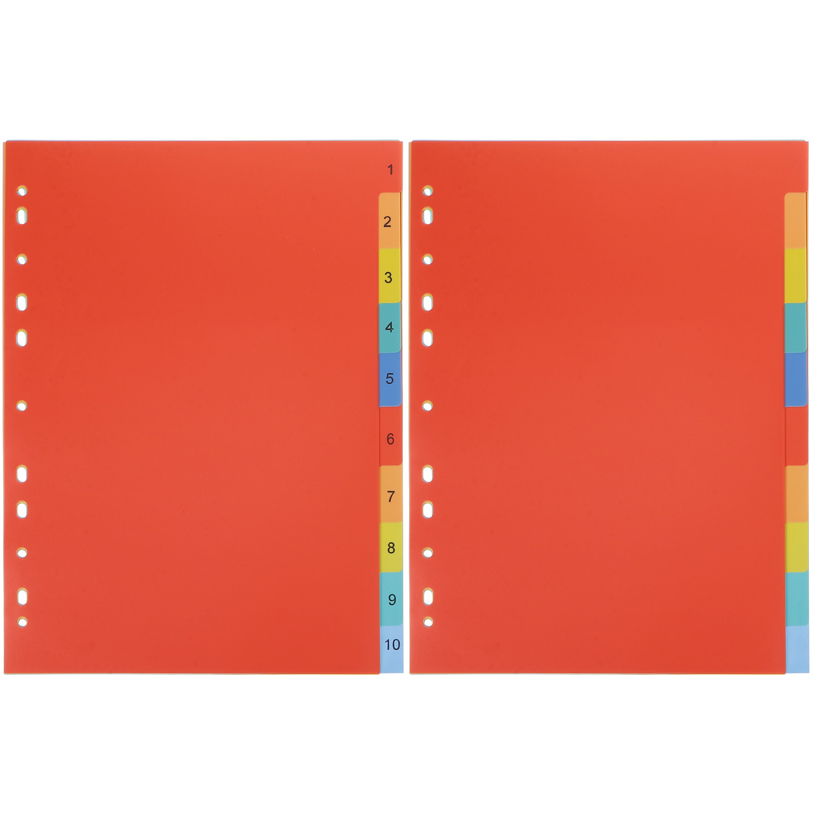 A4バインダーディバイダー2セット、PPプラスチック製インデ - Tab Divider A4 のレビューと価格