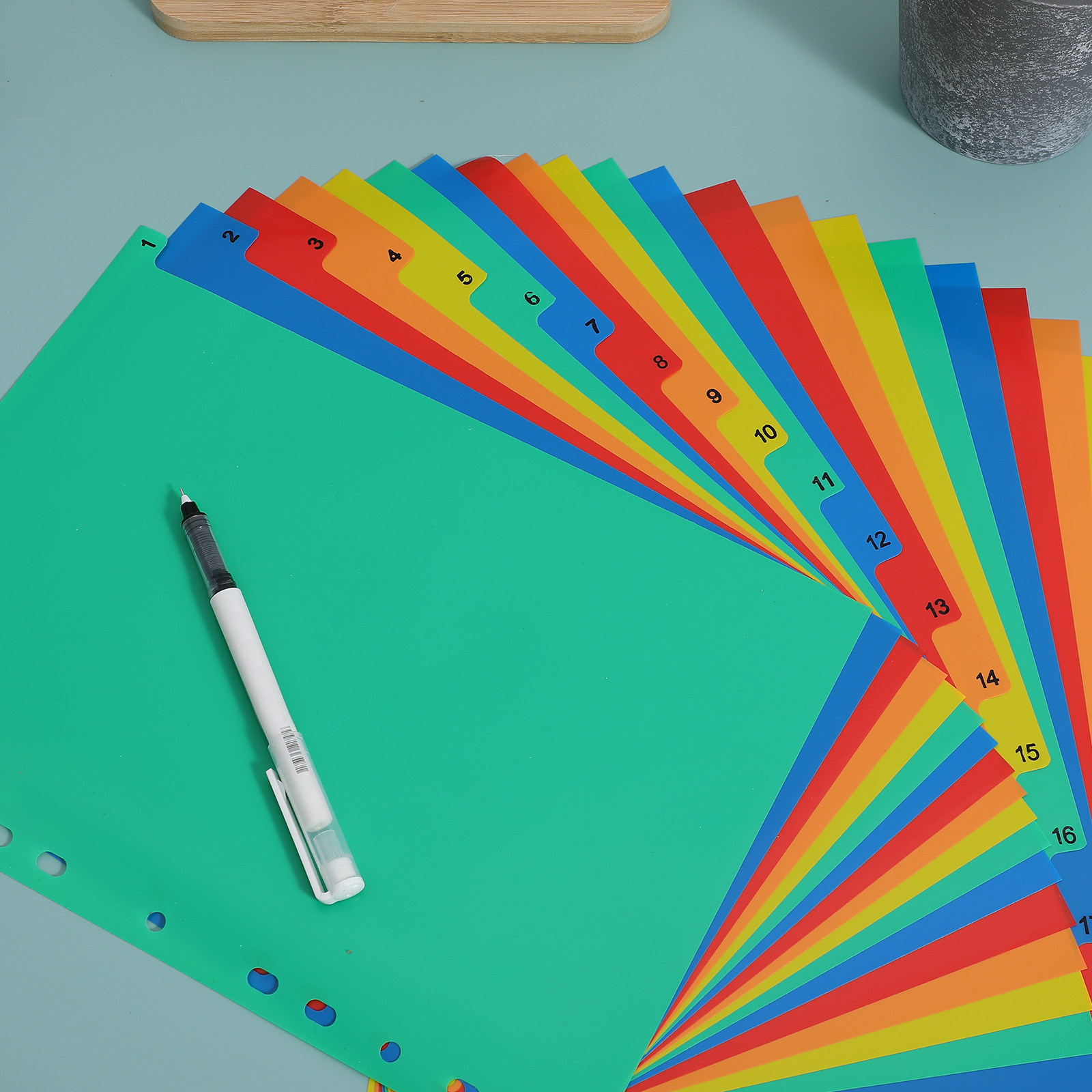 A4 カラフルなプラスチック製分類インデックスページタブディ - Tab Divider A4 のレビューと価格
