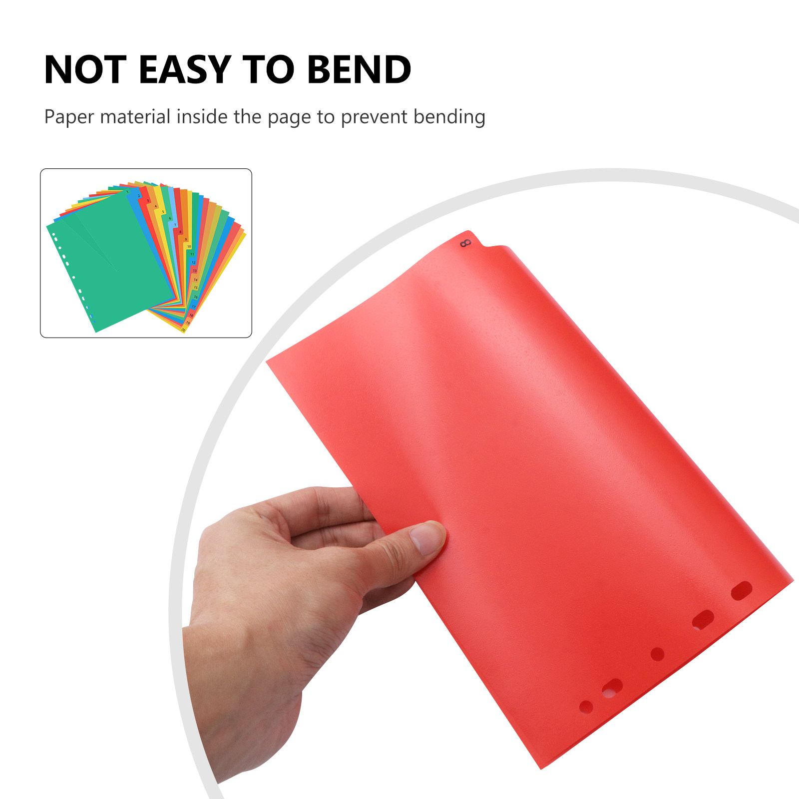 A4 カラフルなプラスチック製分類インデックスページタブディ - Tab Divider A4 のレビューと価格
