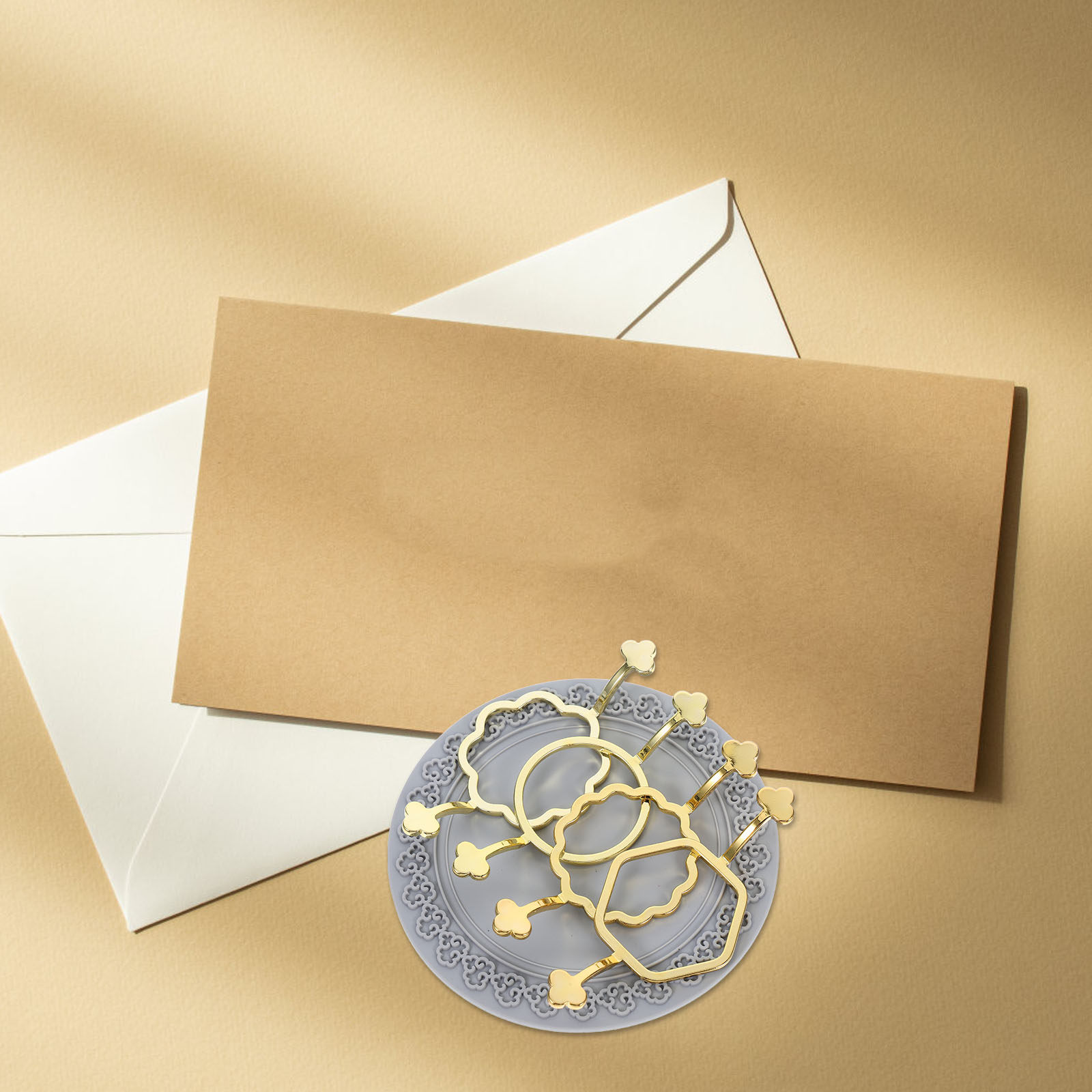 1セット メタルワックスシールスタンプモールド シリコンマッ - Wax Seal Stamp Set のレビューと価格