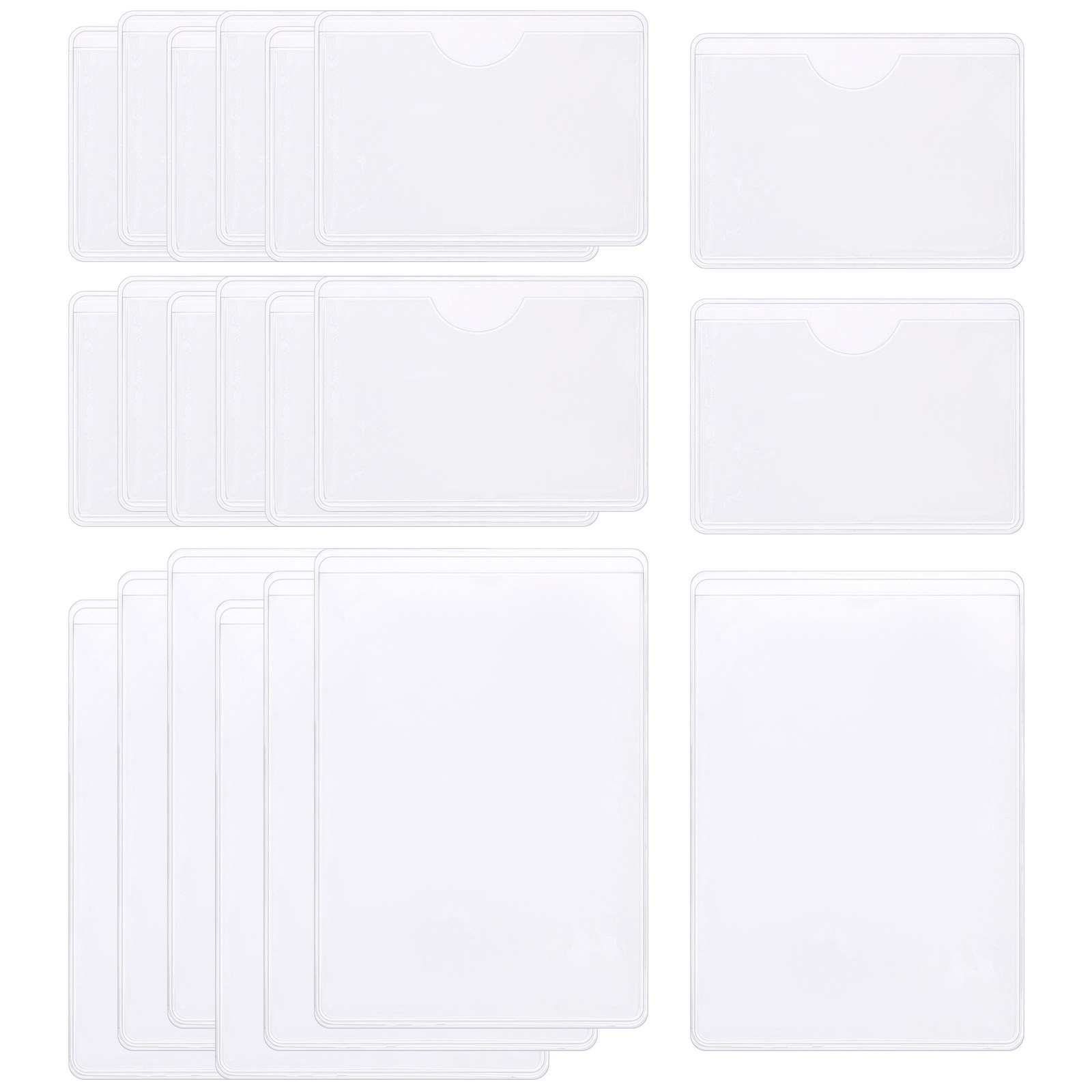 50枚入り 自己粘着式インデックスカードポケット 透明ラベル - Card Index Box のレビューと価格