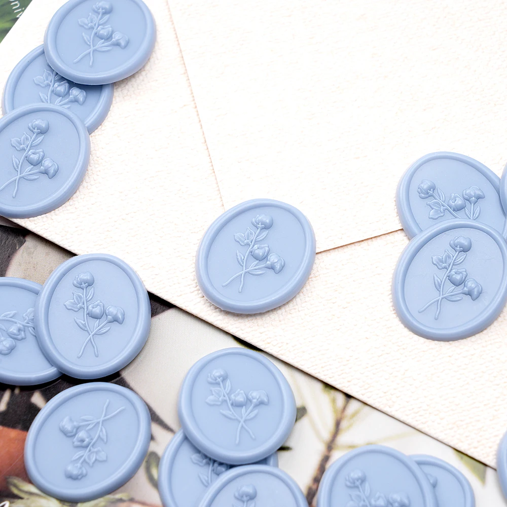 25枚/セット 3D花柄ワックスシールステッカー - エレガ - Wax Seal Stamp Set のレビューと価格
