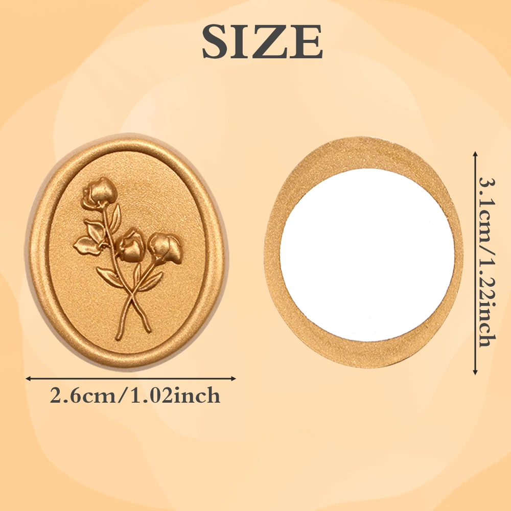 25枚/セット 3D花柄ワックスシールステッカー - エレガ - Wax Seal Stamp Set のレビューと価格